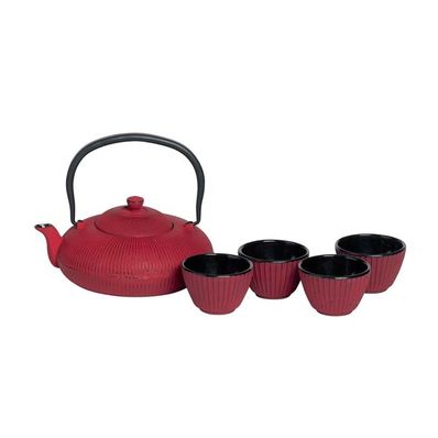 Pumpkin Set Theepot M.filter Tsp80 En 4t Assen Rood Th 1,2l-t 10cl 