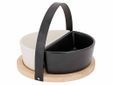 Aperoset Bamboe Serveerplank + 2 Schalen 9,5x18,5x6cm