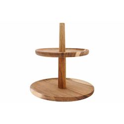 Cosy & Trendy Etagere Rond Acacia - 2 Lagen D22xh24cm 