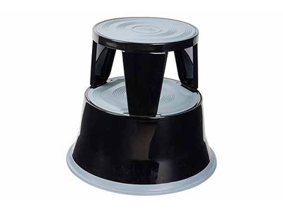 Opstap Met Wielen Metaal Zwart Dia 29-43cm Xh40cm