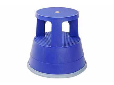 Opstap Met Wielen  Kunststof Blauw Dia 28-41cm Xh37cm