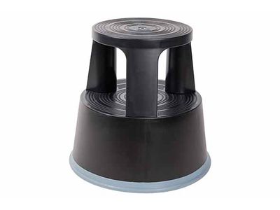 Opstap Met Wielen Kunststof Zwart Dia 29-43cm Xh43cm