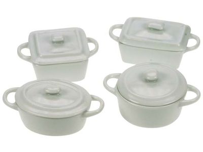 Aperopotjes Small Met Deksel Set4 Ass Ro Nd-ovaal-vierkant-rechthoekig