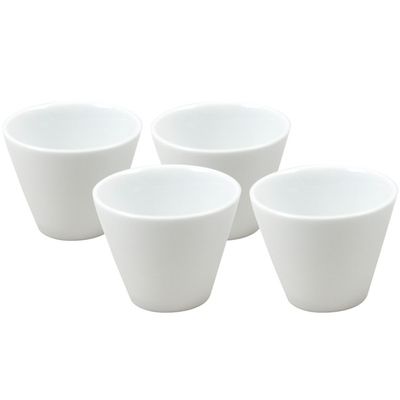 Pot Apero Blanc Rond D6xh5cm Set4 50ml   Cosy & Trendy