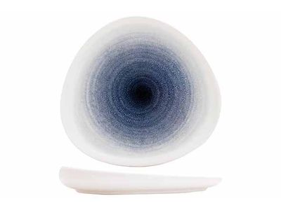Nimbus Blue Dessertbord 23x21,6xh3,8cm Driehoekig