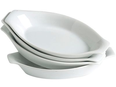 Gratineerschotel Set4 21cm Ovaal 