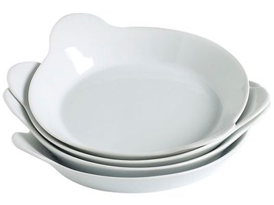 Eierplat Porc Set4 18cm Shrink 