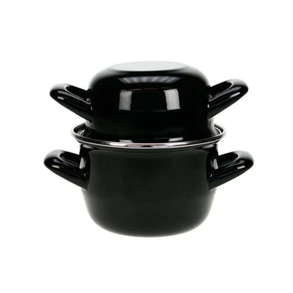 Cosy & Trendy Mosselpot Zwart 0,5kg-0,9l Nieuw D12cm Nieuw