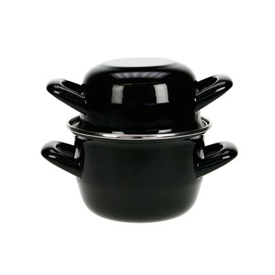 Mosselpot Zwart 0,5kg-0,9l Nieuw D12cm Nieuw  Cosy & Trendy