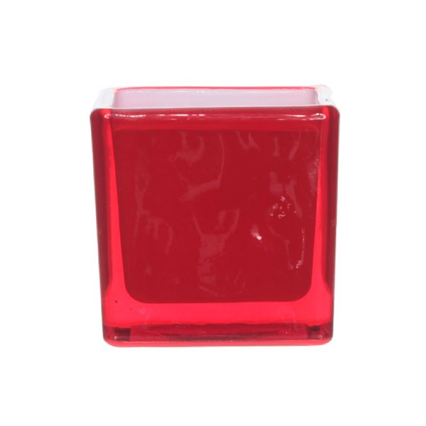 Cosy & Trendy Theelichthouder Set4 Rood 5x5xh5cm 