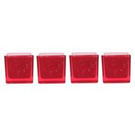 Porte-bougie Red Carre 5x5xh5cm Set 4  