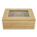 Theedoos 6compartimenten 23,8x18,8cm Rechthoek Hout 