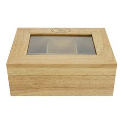 Cosy & Trendy Theedoos 6compartimenten 23,8x18,8cm Rechthoek Hout 