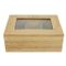 Theedoos 6compartimenten 23,8x18,8cm Rechthoek Hout 