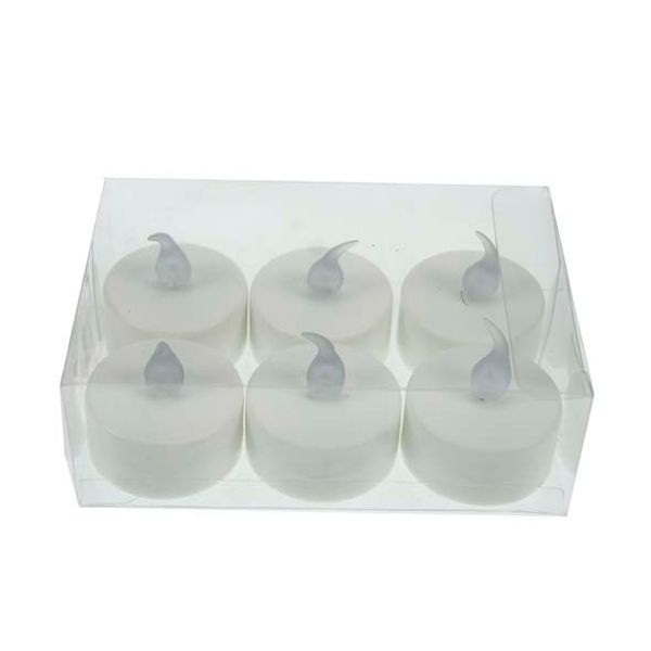 Cosy & Trendy Theelicht Set6 Led Wit In Pvc Box Incl.6 Cr2032 Batt