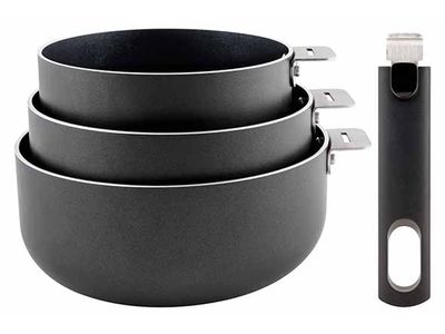 Click! Sauspan Set3 Incl. Handvat D16-18-20cm - Non-stick