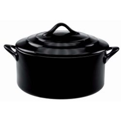 Cosy & Trendy Black Mat Ovenschotel Met Deksel 0,2l D1 0xh5cm Rond 