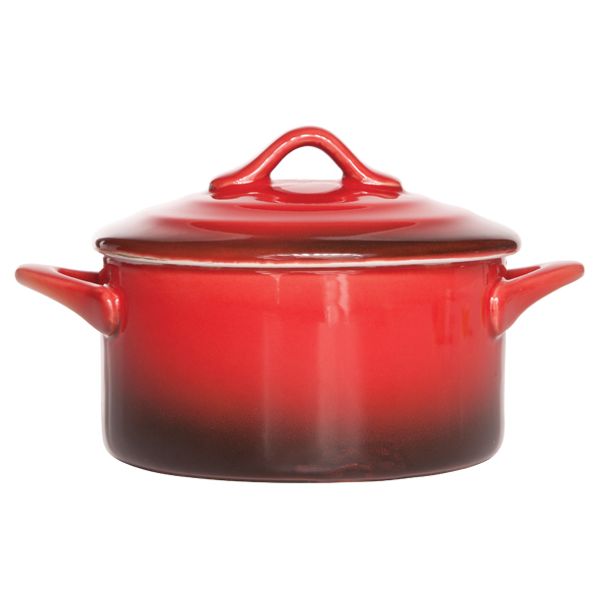 Red Ovenschotel Met Deksel 0,2l D10xh5cm Rond 