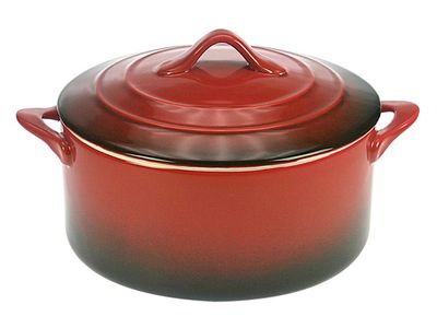 Red Ovenschotel Met Deksel 0,2l D10xh5cm Rond