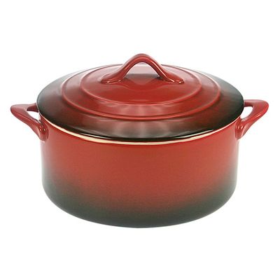 Red Ovenschotel Met Deksel 0,2l D10xh5cm Rond 