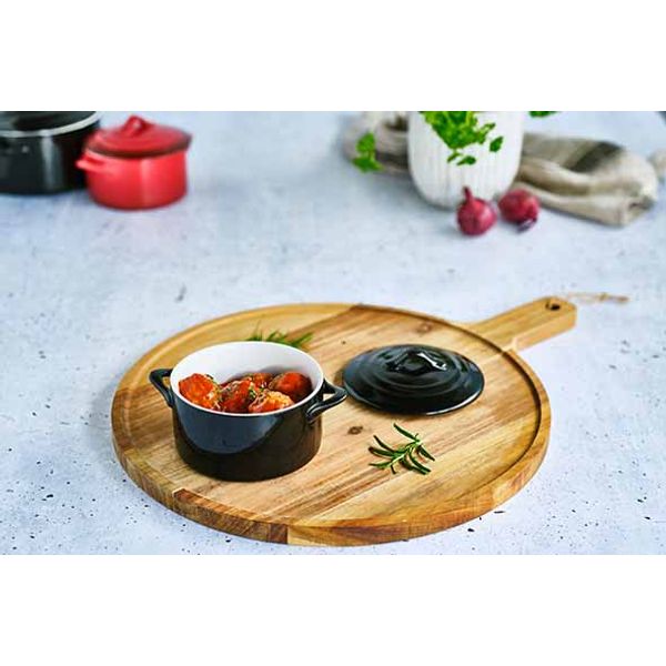 Black Ovenschotel Met Deksel 0,5l D12,5x H7cm Rond 