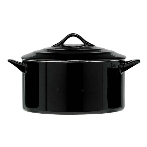 Black Ovenschotel Met Deksel 1l D17xh8cm Rond 