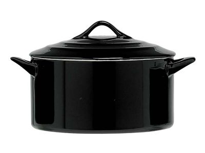Black Ovenschotel Met Deksel 1l D17xh8cm Rond