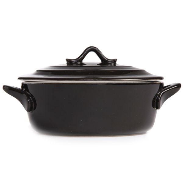 Black Ovenschotel Met Deksel 0,25l 13x1 0xh5cm Ovaal 