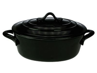 Black Ovenschotel Met Deksel 0,25l 13x1 0xh5cm Ovaal