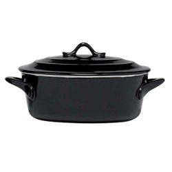 Black Ovenschotel Met Deksel 0,5l D16,5x 13xh6cm Ovaal 