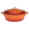 Orange Ovenschotel Met Deksel 0,5l 16,5x 13xh6cm Ovaal 