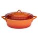 Orange Ovenschotel Met Deksel 0,5l 16,5x 13xh6cm Ovaal 