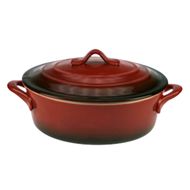 Red Ovenschotel Met Deksel 0,25l 13x10xh 5cm Ovaal 