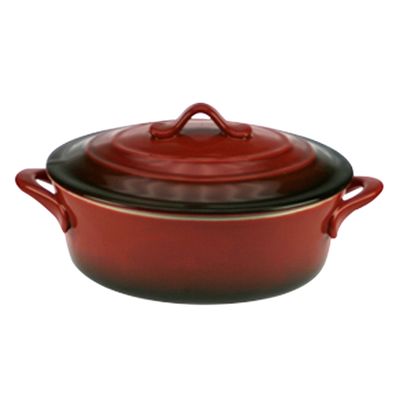 Red Ovenschotel Met Deksel 0,25l 13x10xh 5cm Ovaal 