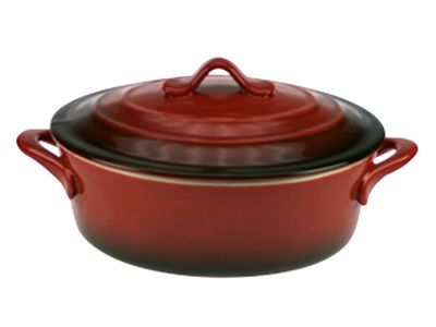 Red Ovenschotel Met Deksel 0,5l 16,5x13x H6cm Ovaal