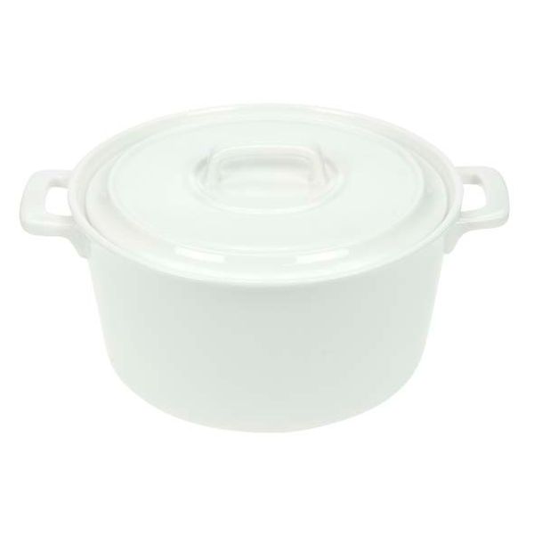 Cosy & Trendy Clio White Potje Met Deksel 1.16l  D18x H8.5cm