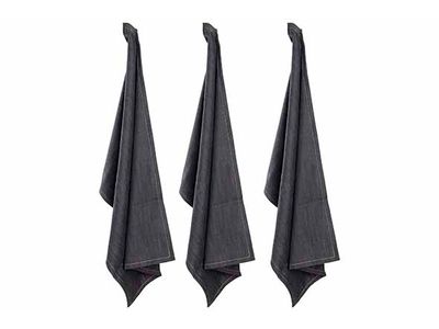 D'nim Keukenhanddoek Donkerblauw Set3 50x70cm