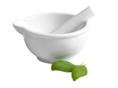 Mortier En Stamper Wit Porselein D12cm 