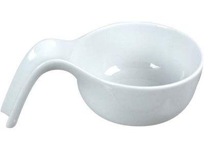 Schaal Wit D10-18xh5cm Lepelvormig 