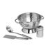 Cosy & Trendy Pasta-set 4delig Inox Vergiet-rasp-lepel Kruidenvat