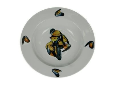 Mosselbord S6 D21,5xh3cm Deco Losse Moss Elen