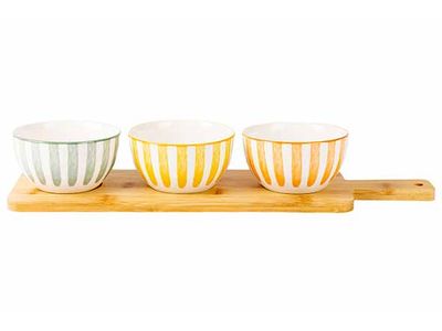 Copa Aperoset 4pcs - Serveerplank + 3x Bowl D11,5cm