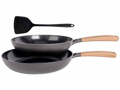 Vikapro Pannenset 2pcs 24+28cm Non-stick Met Gratis Spatel