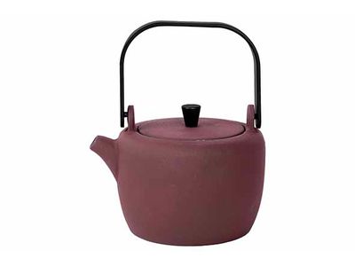 Kasumi Theepot 0,6l Bordeaux Gietijzer Incl. Filter 13,8x11,8xh10cm