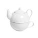 Theepot Met Tas Set Wit D10xh 12cm - Theepot 26cl - Tas 21cl 