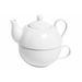 Theepot Met Tas Set Wit D10xh 12cm - Theepot 26cl - Tas 21cl 