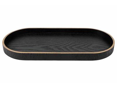 Aurä Serveerplank Ovaal Zwart 35x16,5x H2,5cm
