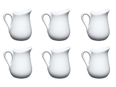 Melkkannetje Set6 Wit 8cl H7,5cm 