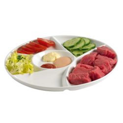 Fonduebord D24,5cm 6vakjes  