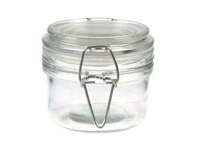 Pot Met Clip 18cl D8,5xh7cm Rond Glas 